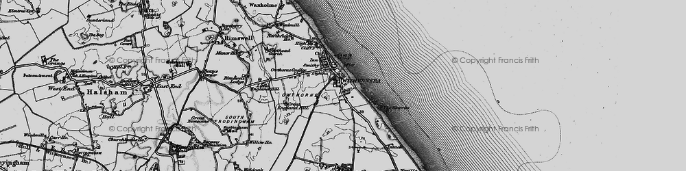 Old map of Withernsea in 1895