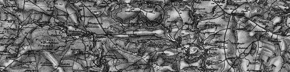 Old map of Winsford Hill in 1898