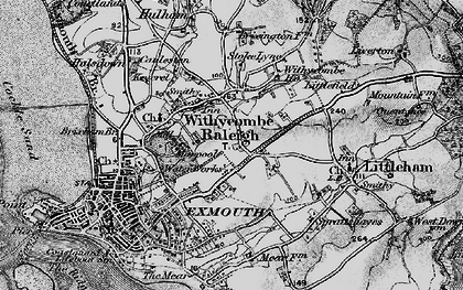 Old map of Withycombe Raleigh in 1898