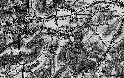 Old map of Withyham in 1895