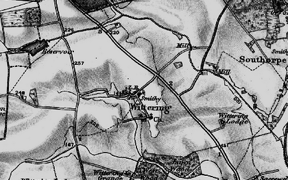 Old map of Wittering in 1898