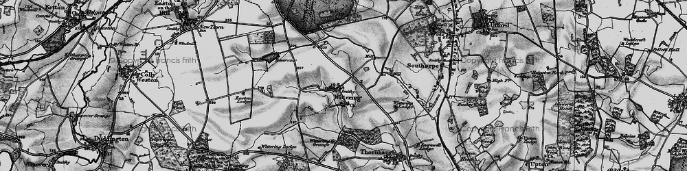 Old map of Wittering in 1898