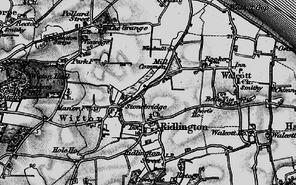 Old map of Witton Bridge in 1898