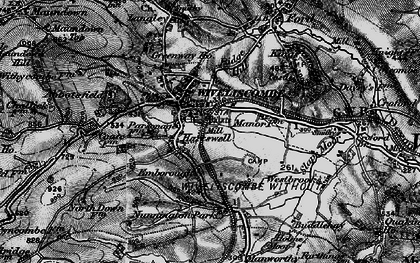 Old map of Wiveliscombe in 1898