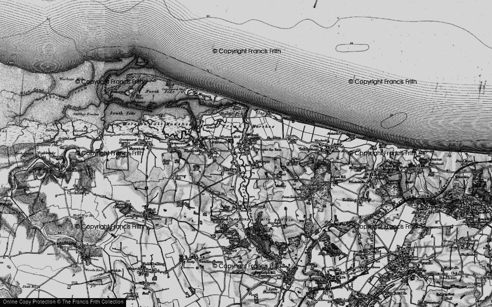 Old Map of Historic Map covering Blakeney Eye in 1899