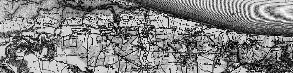Old map of Blakeney Eye in 1899