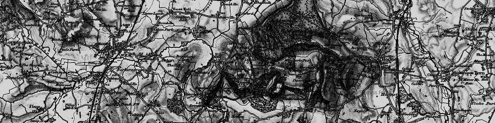 Old map of Weston Heath Coppice in 1897