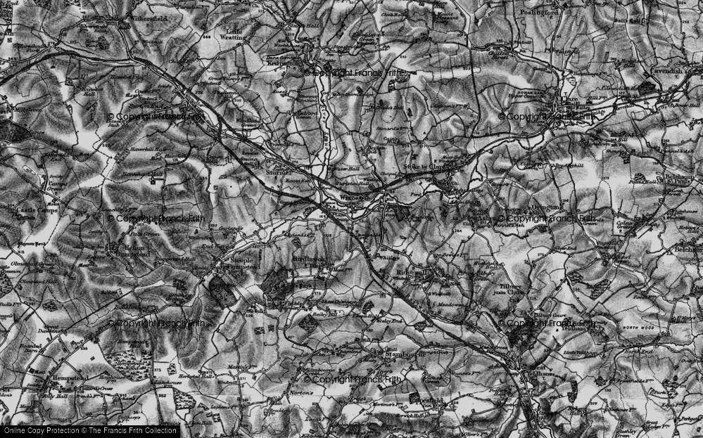 Old Map of Wixoe, 1895 in 1895