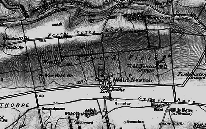 Old map of Wold Newton in 1898