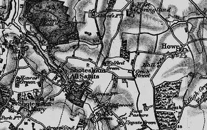 Old map of Wolferd Green in 1898