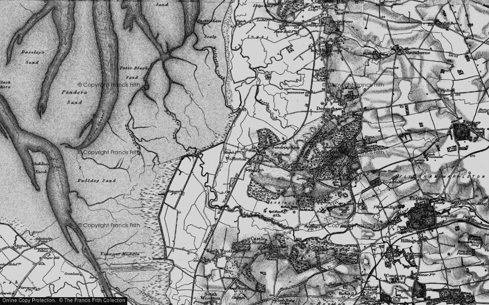 Old Map of Wolferton, 1893 in 1893