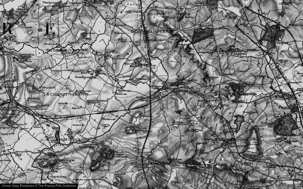 Old Map of Wolfhampcote, 1898 in 1898