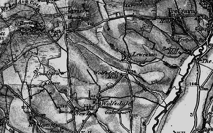 Old map of Leweston Mountain in 1898
