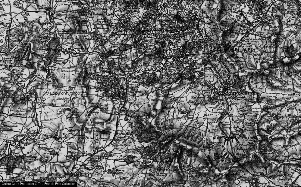 Old Map of Wollescote, 1899 in 1899