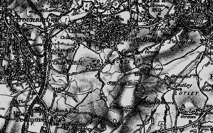 Old map of Wollescote in 1899
