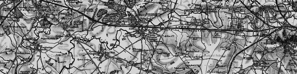 Old map of Wolston in 1899