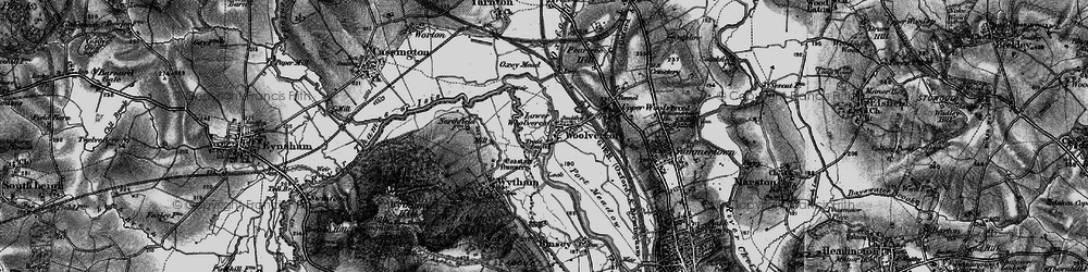 Old map of Wolvercote in 1895