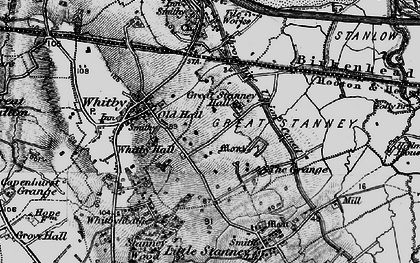 Old map of Wolverham in 1896