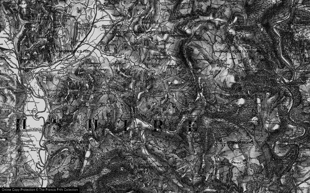 Old Map of Wolvesnewton, 1897 in 1897