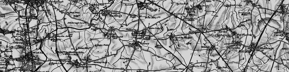 Old map of Wolvey Heath in 1899