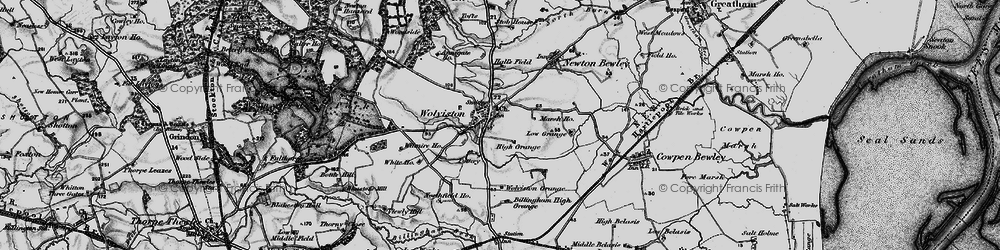Old map of Wolviston in 1898