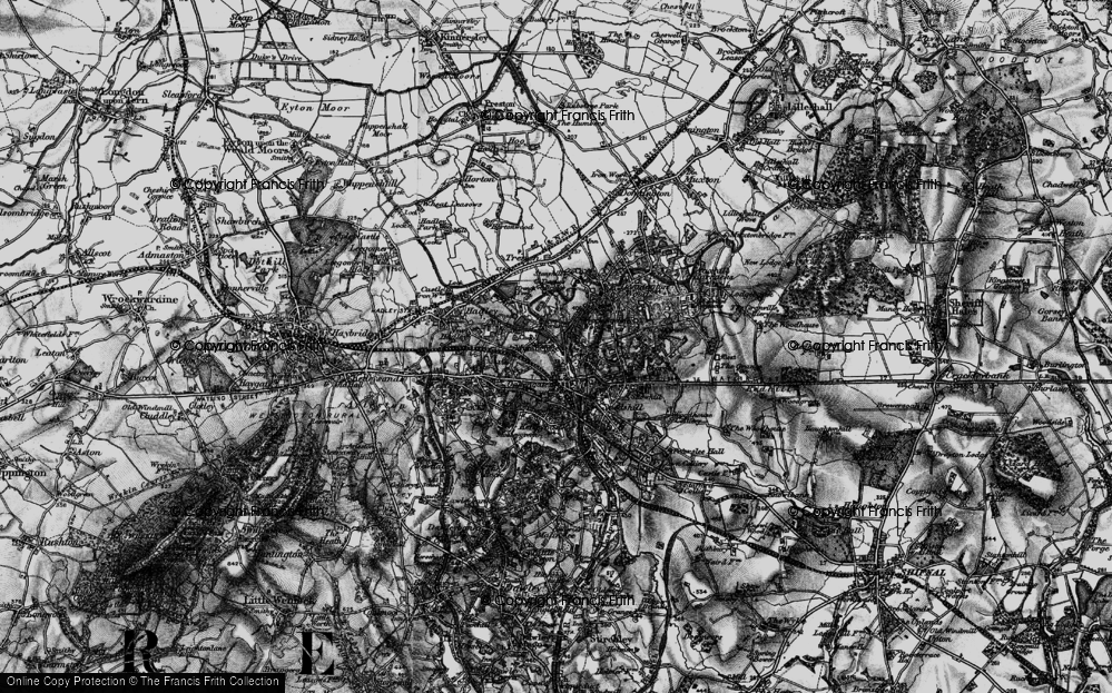 Old Map of Wombridge, 1897 in 1897