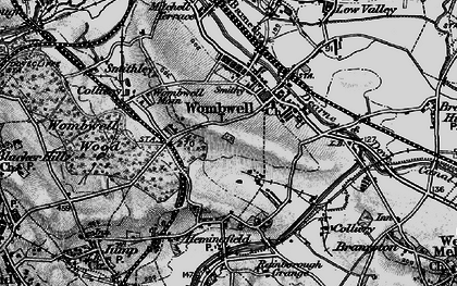 Old map of Wombwell in 1896