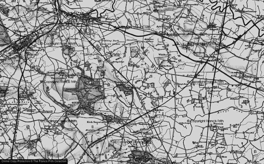 Old Map of Womersley, 1895 in 1895