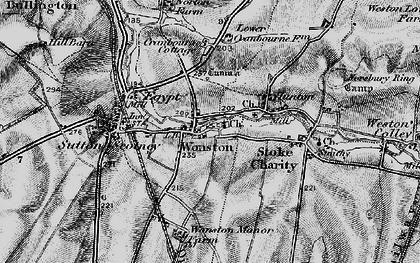 Old map of Wonston in 1895
