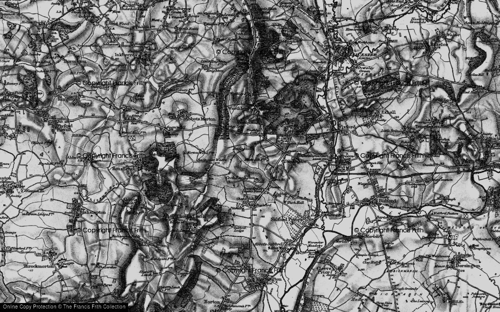 Old Map of Wood Bevington, 1898 in 1898