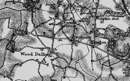 Old map of Wood Dalling in 1898