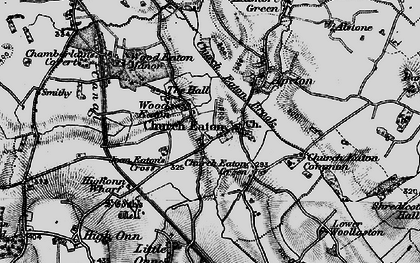 Old map of Wood Eaton in 1897