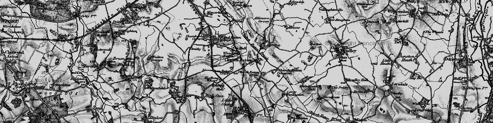 Old map of Wood Eaton in 1897