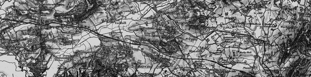 Old map of Tuston in 1898