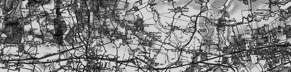 Old map of Wood End Green in 1896