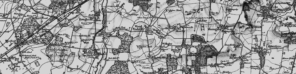 Old map of Wood Enderby in 1899