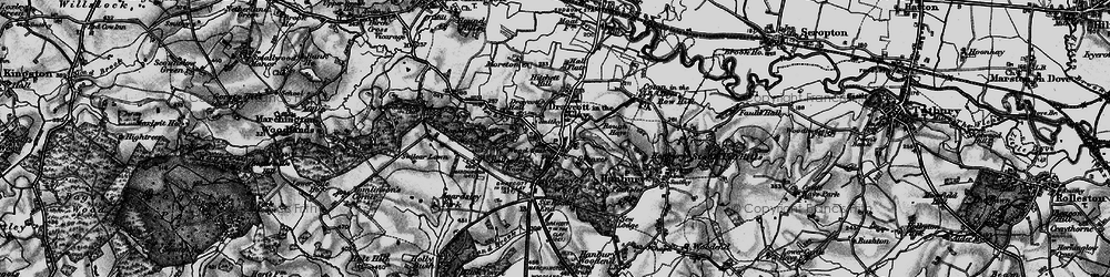 Old map of Wood Gate in 1897