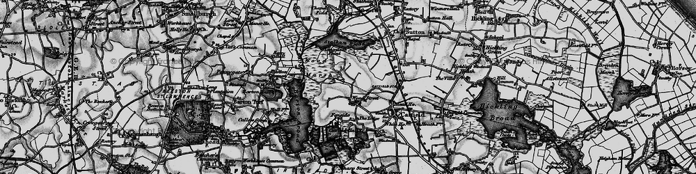 Old map of Barton Broad in 1898