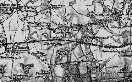 Old map of Wood Street Village in 1896