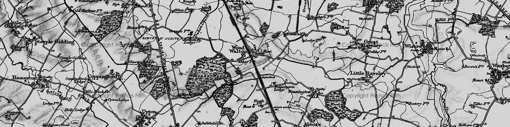 Old map of Bevill's Wood in 1898