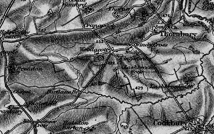 Old map of Woodacott Cross in 1895