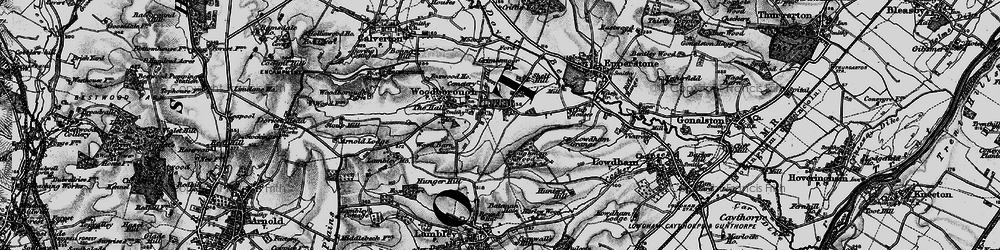 Old map of Woodborough in 1899