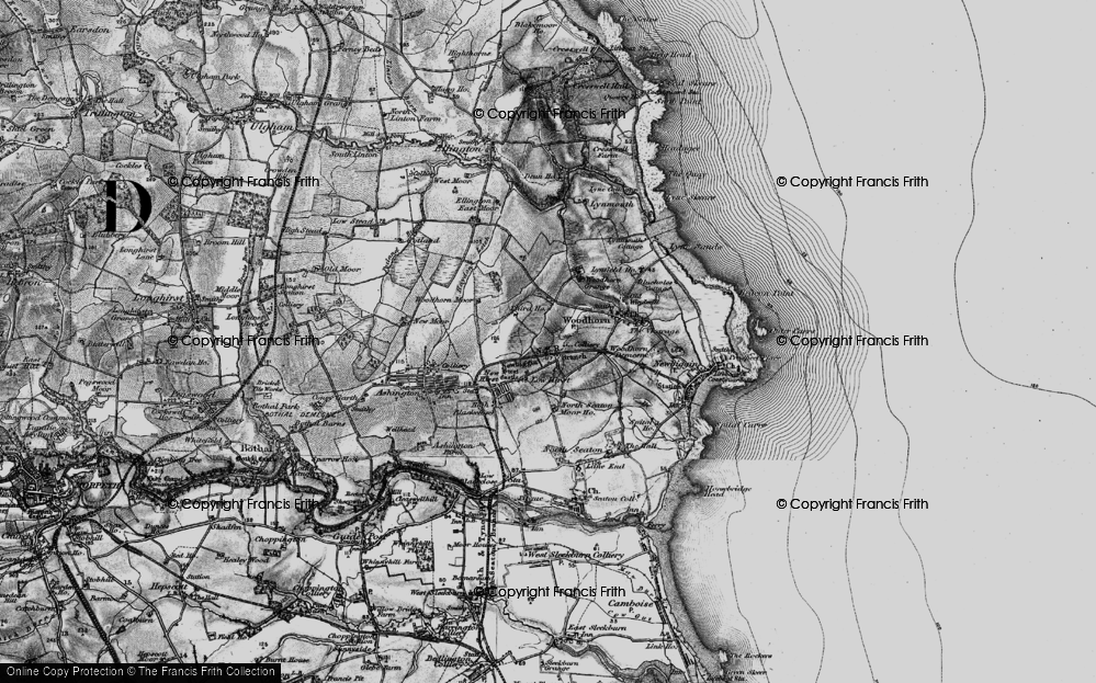 Old Map of Woodbridge, 1897 in 1897