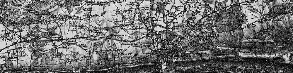 Old map of Woodbridge Hill in 1896