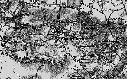 Old map of Woodchurch in 1895
