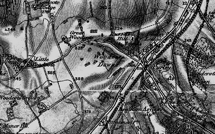 Old map of Woodcote in 1895