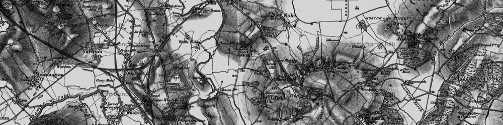 Old map of Woodeaton in 1895