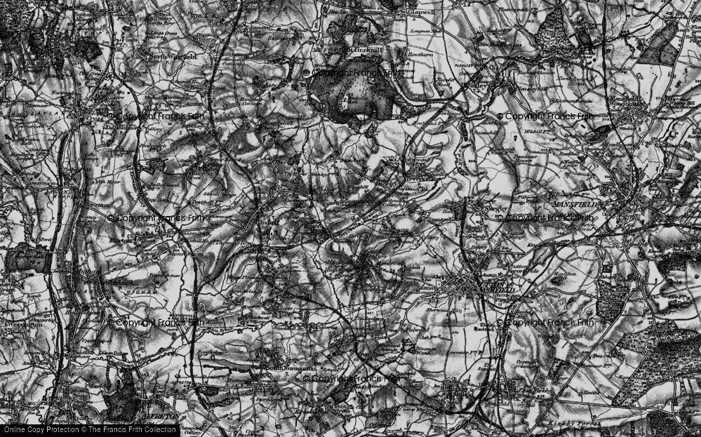 Old Map of Woodend, 1896 in 1896