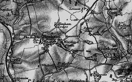 Old map of Amberden Hall in 1895