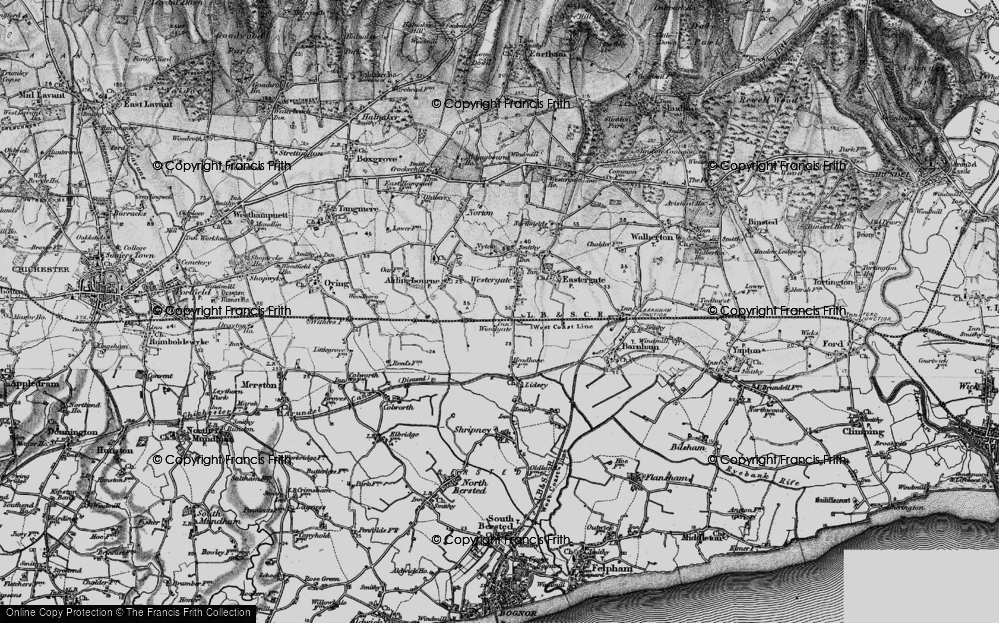 Old Map of Woodgate, 1895 in 1895